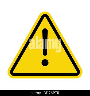Triangle d'avertissement – icône d'avertissement jaune avec un point d'exclamation noir pour les dangers, les dangers, les avis d'alerte, les étiquettes de sécurité et la conception de sécurité Illustration de Vecteur