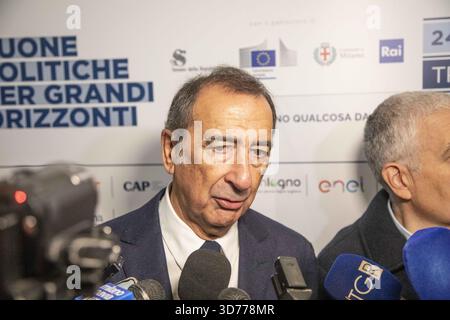 Milan, Italie. 24 novembre 2025. MILAN - Triennale, pour l'Italie Direction Nord 2025 événement 'de bonnes politiques pour de larges horizons'. Photo : Beppe Sala, maire de la ville de Milan. Crédit : Agence photo indépendante/Alamy Live News Banque D'Images