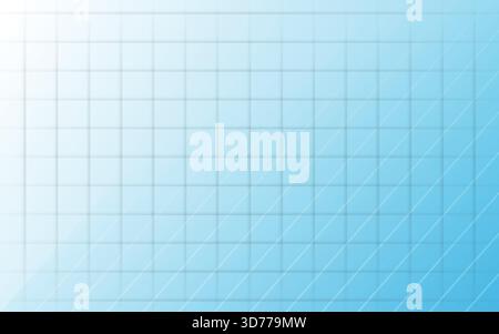 Fond de motif quadrillé bleu minimaliste moderne avec lignes diagonales dynamiques et effet dégradé doux : Illustration de Vecteur