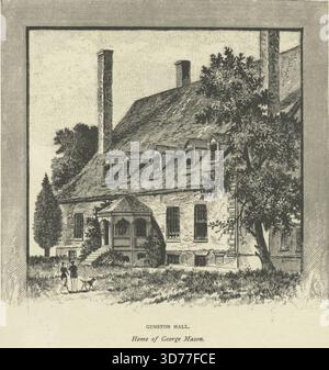 Gunston Hall, domicile de George Mason., 1777 - 1890. Mason, George, 1725-1792. Maisons et repaires Banque D'Images