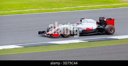 Les Haas 2016 au Grand Prix de Grande-Bretagne Banque D'Images