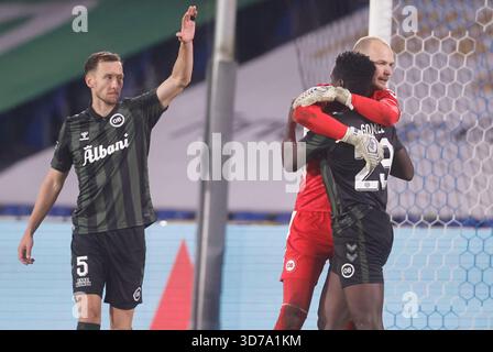 Randers, Danemark. 24 novembre 2025. Superligakampen mellem Randers FC og OB paa Cepheus Park i Randers mandag den 24. novembre 2025 crédit : Ritzau/Alamy Live News Banque D'Images