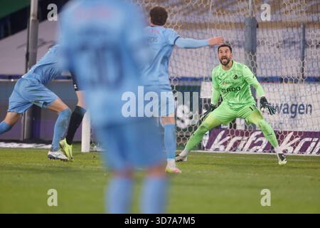 Randers, Danemark. 24 novembre 2025. Superligakampen mellem Randers FC og OB paa Cepheus Park i Randers mandag den 24. novembre 2025 crédit : Ritzau/Alamy Live News Banque D'Images