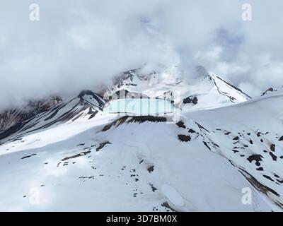 Ruapehu, la plus haute montagne de l'île du Nord et le plus grand volcan actif de Nouvelle-Zélande. C'est le sommet de Ruapehu. Banque D'Images