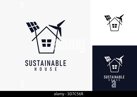 Conception d'icône de symbole de logo de maison durable Illustration de Vecteur
