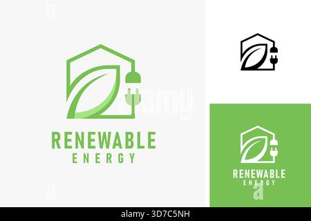 Conception d'icône de symbole de logo d'énergie renouvelable Illustration de Vecteur