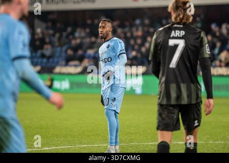 Randers, Danemark. 24 novembre 2025. Norman Campbell (10) du Randers FC vu lors du match de Superliga 3F entre Randers FC et Odense BK au Cepheus Park à Randers. Banque D'Images