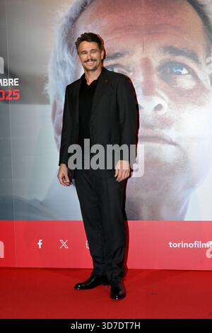 Turin, Italie. 25 novembre 2025. 43ème Festival du film de Turin 2025, jour 4 - Photocall 127 heures. Photo : James Franco crédit : Agence photo indépendante/Alamy Live News Banque D'Images
