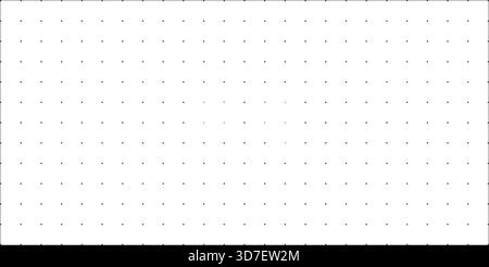 Texture de grille de point noir sur fond blanc. Toile de fond de grille science FUI. Feuille vierge de bloc-notes mathématiques ou technologiques. Illustration de Vecteur