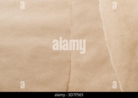 Texture de papier déchiré Kraft pour un fond chaud, rustique et naturel Banque D'Images