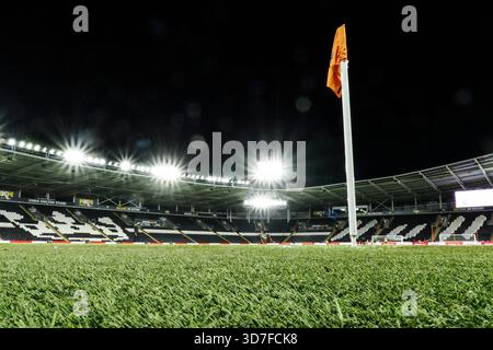 Hull, Royaume-Uni . 25 novembre 2025. Photo de gauche à droite, une vue générale à l'extérieur du stade avant Hull City vs Ipswich Town - EFL Championship au MKM Stadium. Crédit : Freddie Yeo/Alamy Live News Banque D'Images