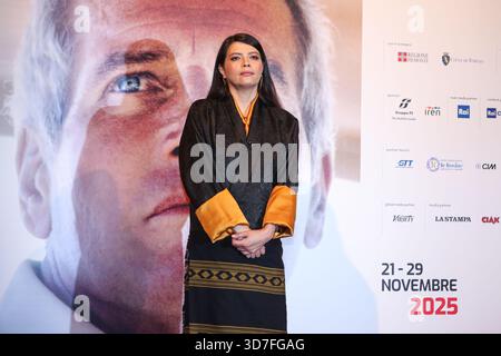 Turin, Italie. 25 novembre 2025. Dechen Roder participe à la conférence photo le 5e jour du 43e Festival du film de Turin à Turin. Crédit : SOPA images Limited/Alamy Live News Banque D'Images