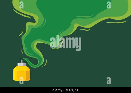 Illustration vectorielle de la carte de voeux de célébration Hari Raya Aidilfitri. Lampe à huile et fond fumé avec salutations Eid Illustration de Vecteur