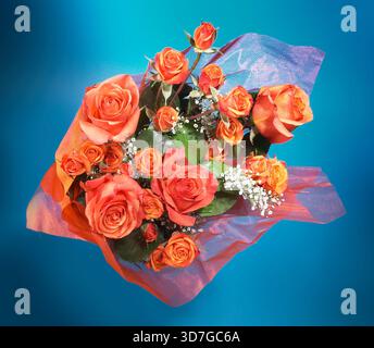 Vue aérienne du bouquet de fleurs arrangement floral, USA Banque D'Images