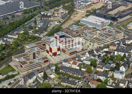 Vue aérienne de HRW Hochschule Ruhr West à Muelheim an der Ruhr dans la région de la Ruhr dans l'État fédéral de Rhénanie du Nord-Westphalie, Allemagne., Muelheim Banque D'Images