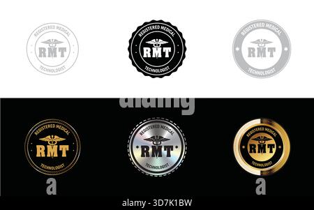 Logo technologue médical enregistré. Icône, timbre, badge, sceau et vecteur de symbole Illustration de Vecteur