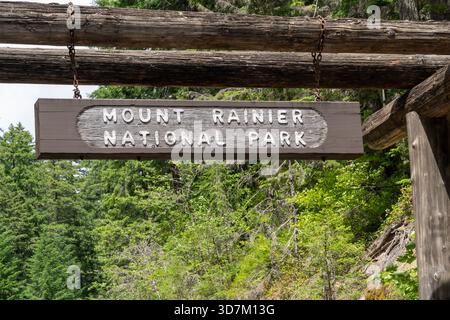 Centre des visiteurs Paradise du mont Rainier dans le parc national du mont Rainier, Washington, États-Unis Banque D'Images