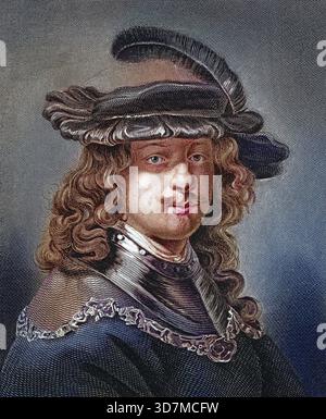 Rembrandt Harmenszoon van Rijn geb.15. Juillet 1606 à Leyde, Gest. Oktober 1669 in Amsterdam, bekannt unter seinem Vornamen Rembrandt, Gilt als eine Banque D'Images