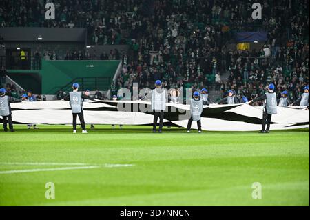 Lisbonne, Portugal. 26 novembre 2025. Sporting CP contre le Club Brugge pour la Ligue des Champions de l'UEFA à l'Estadio Jose Alvalade à Lisbonne. Crédit : Ricardo Rocha / Alamy Live News Banque D'Images