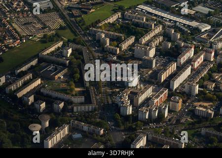Vue aérienne de la banlieue Paris, France Banque D'Images