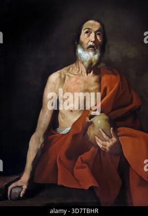 San Girolamo - Saint Jérôme, 1648, Jusepe DE RIBERA, 1591-1652, 17e siècle, l'Italie, l'italien. Banque D'Images