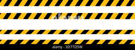 Attention bandes d'avertissement de sécurité du ruban barricade Illustration de Vecteur