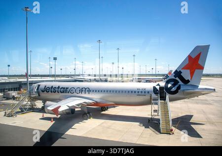 Jetstar Airbus A320-200 à Melbourne Tullamarine Airport, Melbourne, Victoria, Australie Banque D'Images