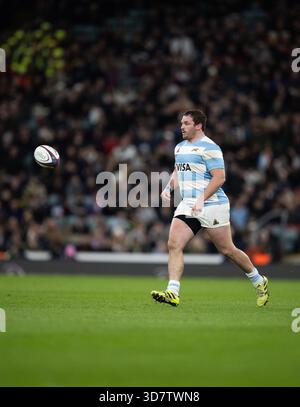 LONDRES, ANGLETERRE - 23 NOVEMBRE : Julian Montoya de l'équipe nationale Argentine de rugby lors du match international de rugby Quilter Nations Series 2025 entre-temps Banque D'Images