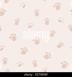 Motif sans coutures à imprimé pattes d'animal. Texture sans couture de vecteur d'impression pour animaux mignon. Motif imprimé mode. Illustration de Vecteur