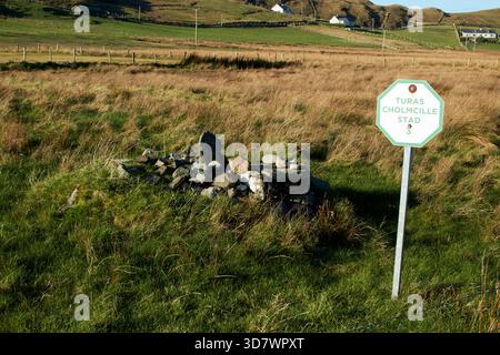 ait na nglun place du cairn des genoux station 3 station pénitentielle sur le chemin de pèlerinage turas glencolmcille cashel glencolumbkille comté de donegal Banque D'Images