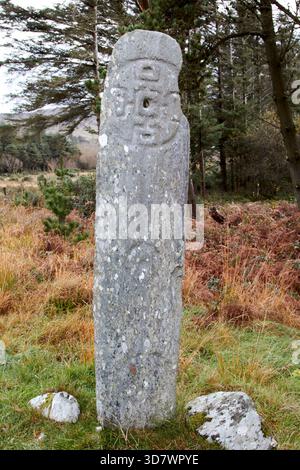 8ème station clocher une pierre aonaigh de la station pénitentielle de rassemblement sur le chemin de pèlerinage de turas glencolmcille cashel glencolumbkille comté fait Banque D'Images