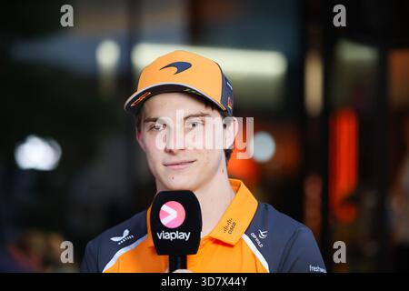 Doha, Katar. 27 novembre 2025. Oscar Piastri (McLaren Formula 1 Team, 81), QAT, formel 1 Weltmeisterschaft, Qatar Grand Prix, Doha, Lusail, circuit international de Lusail, Journée des médias, 27.11.2025 Foto : Eibner-Pressefoto/Annika Graf crédit : dpa/Alamy Live News Banque D'Images