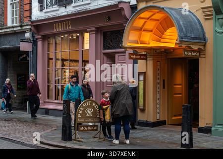 Dishoom Restaurant indien à Cambridge, Angleterre, Royaume-Uni Banque D'Images
