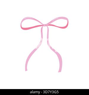 Illustration vectorielle rose Cute Ribbon Bow Illustration de Vecteur