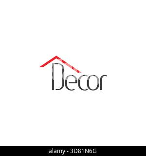 vecteur de logo de maison de décoration de toit de la lettre d Illustration de Vecteur