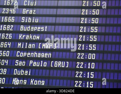 Afficher les départs de l'aéroport Banque D'Images