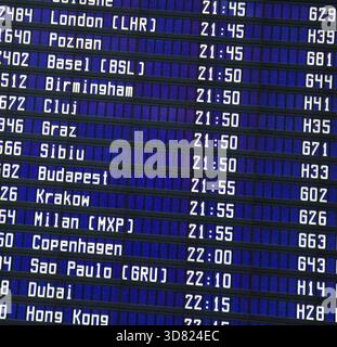 Afficher les départs de l'aéroport Banque D'Images