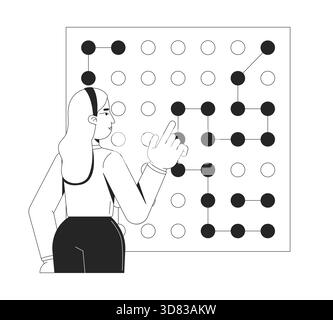 Concept d'illustration de ligne d'algorithmes de données Illustration de Vecteur