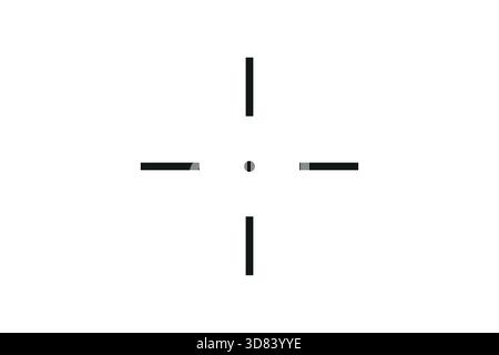 icône de vecteur de point cible de pistolet de jeux Illustration de Vecteur