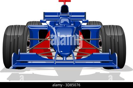Voiture de course vectorielle isolée. Format vectoriel EPS-10 disponible séparé par des groupes et des calques avec des effets de transparence pour une peinture en un clic Illustration de Vecteur
