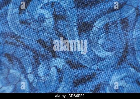 Motif textile élégant avec des tons froids et bleus Banque D'Images