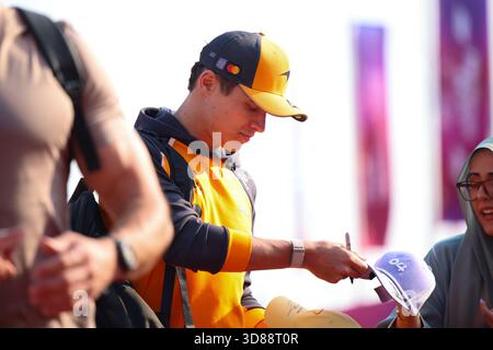 Doha, Katar. 29 novembre 2025. Lando Norris (McLaren Formula 1 Team, 04), QAT, formel 1 Weltmeisterschaft, Qatar Grand Prix, Doha, Lusail, circuit international de Lusail, samedi, 29.11.2025 Foto : Eibner-Pressefoto/Annika Graf crédit : dpa/Alamy Live News Banque D'Images
