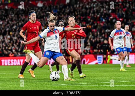 Lors du match amical international entre Angleterre féminine et Chine au stade de Wembley, Londres le samedi 29 novembre 2025. (Photo : Kevin Hodgson | mi News) crédit : MI News & Sport /Alamy Live News Banque D'Images