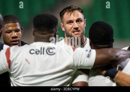 Galway, République d'Irlande. 29 novembre 2025. Jason Jenkins des Sharks lors du match United Rugby Championship Round 6 entre Connacht Rugby et Hollywoodbets Sharks au stade Dexcom de Galway, Irlande le 29 novembre 2025 (photo Andrew SURMA/Sipa USA). Crédit : Sipa USA/Alamy Live News Banque D'Images