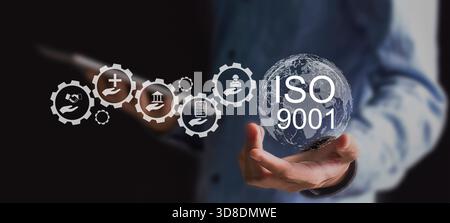 ISO 9001 normes mondiales de gestion de la qualité et de certification Banque D'Images