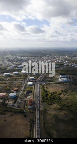 Présentation aérienne industrielle de la raffinerie Fawley Banque D'Images