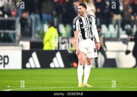 Turin, Italie. 29 novembre 2025. TURIN, ITALIE - NOVEMBRE 29 : Dusan Vlahovic de la Juventus FC lors du match de Serie A entre la Juventus FC et Cagliari Calcio au stade Allianz le 29 novembre 2025 à Turin, Italie. (Photo Alberto Gandolfo/Agence BSR) crédit : Agence BSR/Alamy Live News Banque D'Images