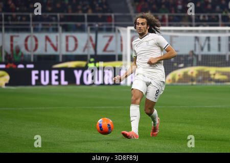 Milan, Italie, novembre 29 2025. Matteo Guendouzi en action lors du match de Serie A entre l'AC Milan et le SS Lazio au stade Giuseppe Meazza à Milan, en Italie Banque D'Images