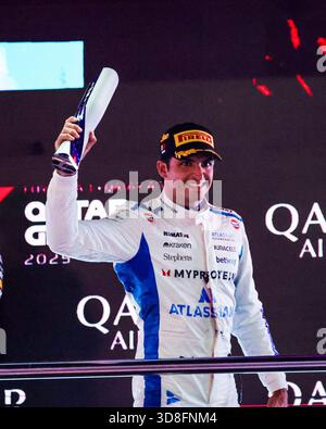 Lusail, Qatar. 30 novembre 2025. SAINZ Carlos (spa), Williams Racing FW47, portrait lors du Grand Prix de formule 1 du Qatar 2025, 23e manche du Championnat du monde de formule 1 FIA 2025 du 28 au 30 novembre 2025 sur le circuit international de Lusail, à Lusail, Qatar - photo Florent Gooden/DPPI crédit : DPPI Media/Alamy Live News Banque D'Images