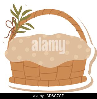 Coffret cadeau rustique Kraft Flat présent Illustration de Vecteur